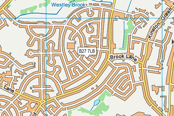 B27 7LB map - OS VectorMap District (Ordnance Survey)