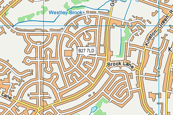 B27 7LD map - OS VectorMap District (Ordnance Survey)