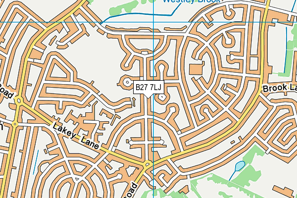 B27 7LJ map - OS VectorMap District (Ordnance Survey)