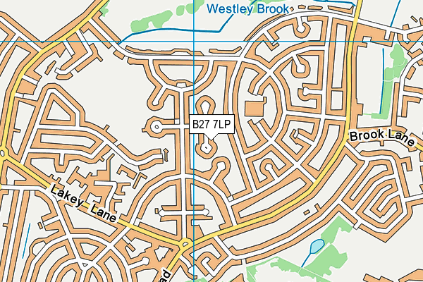 B27 7LP map - OS VectorMap District (Ordnance Survey)