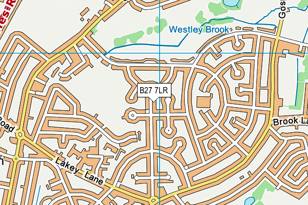 B27 7LR map - OS VectorMap District (Ordnance Survey)