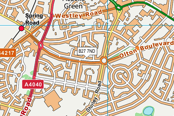 B27 7ND map - OS VectorMap District (Ordnance Survey)