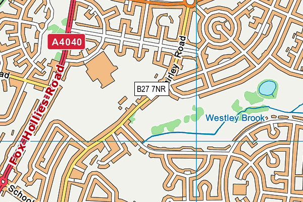 B27 7NR map - OS VectorMap District (Ordnance Survey)