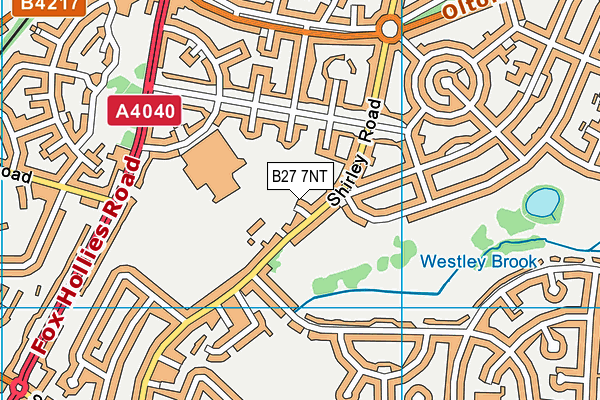 B27 7NT map - OS VectorMap District (Ordnance Survey)