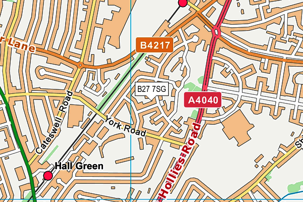 B27 7SG map - OS VectorMap District (Ordnance Survey)