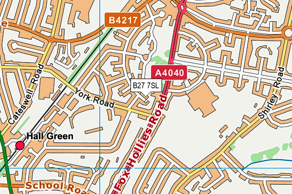 B27 7SL map - OS VectorMap District (Ordnance Survey)