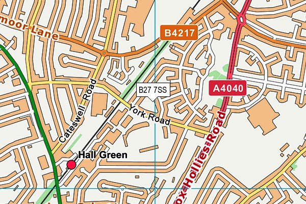 B27 7SS map - OS VectorMap District (Ordnance Survey)