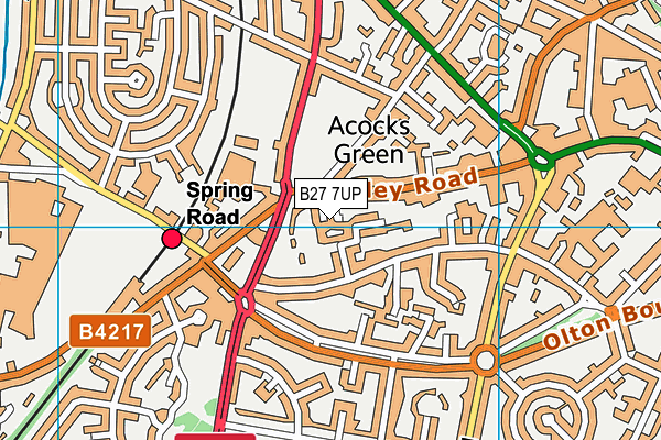 B27 7UP map - OS VectorMap District (Ordnance Survey)