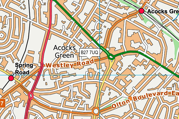 Acocks Green Primary School map (B27 7UQ) - OS VectorMap District (Ordnance Survey)