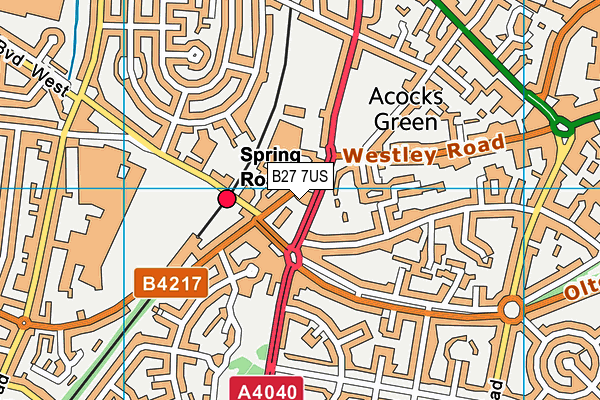 B27 7US map - OS VectorMap District (Ordnance Survey)