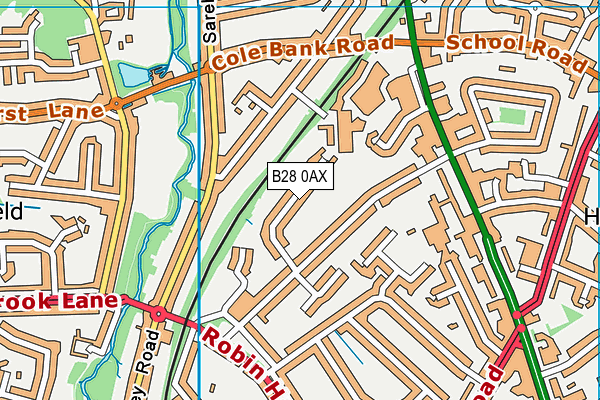 B28 0AX map - OS VectorMap District (Ordnance Survey)