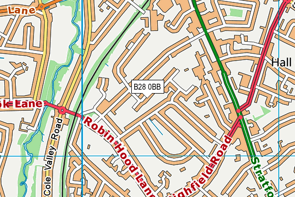 B28 0BB map - OS VectorMap District (Ordnance Survey)