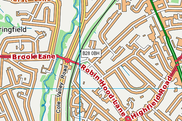 B28 0BH map - OS VectorMap District (Ordnance Survey)