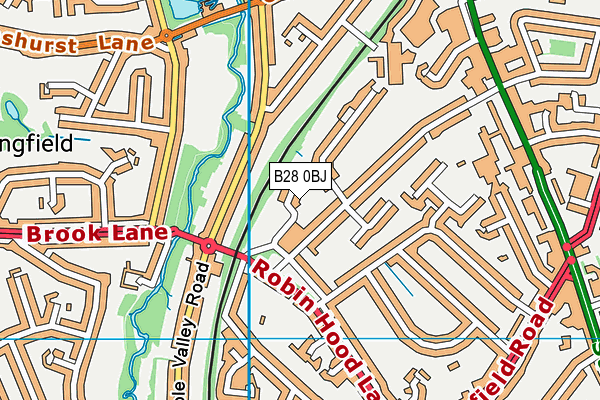 B28 0BJ map - OS VectorMap District (Ordnance Survey)