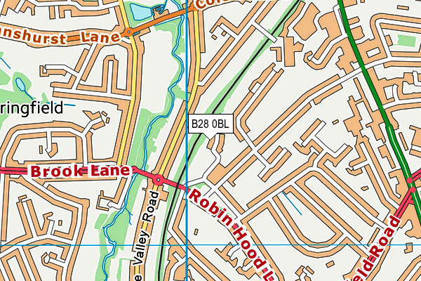 B28 0BL map - OS VectorMap District (Ordnance Survey)