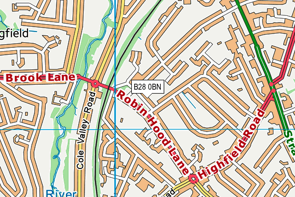 B28 0BN map - OS VectorMap District (Ordnance Survey)