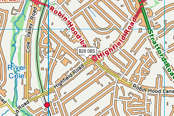 B28 0BS map - OS VectorMap District (Ordnance Survey)