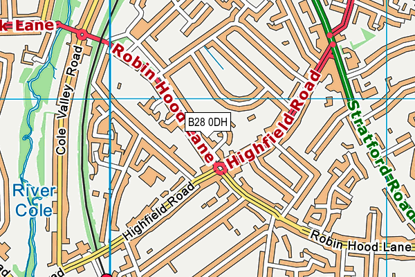 B28 0DH map - OS VectorMap District (Ordnance Survey)