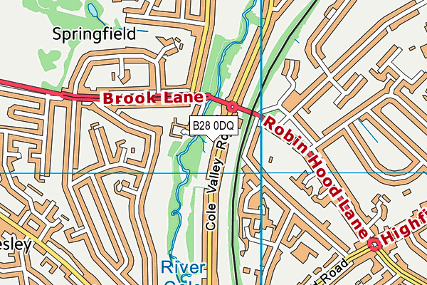 B28 0DQ map - OS VectorMap District (Ordnance Survey)