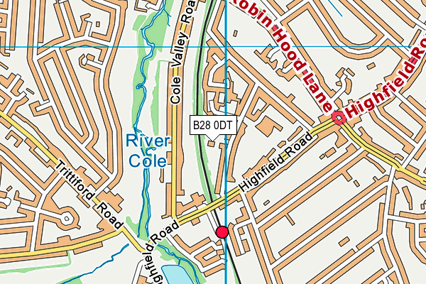 B28 0DT map - OS VectorMap District (Ordnance Survey)