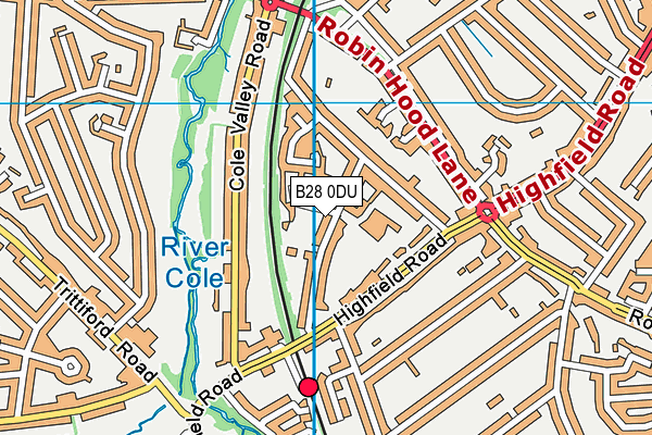 B28 0DU map - OS VectorMap District (Ordnance Survey)