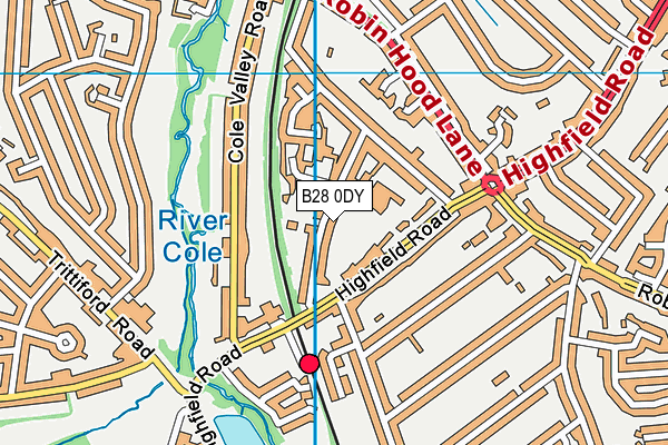 B28 0DY map - OS VectorMap District (Ordnance Survey)