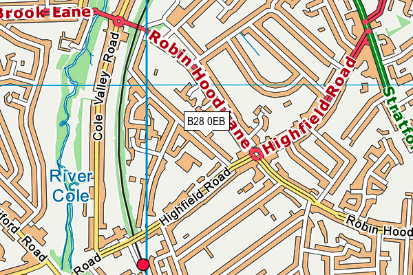 B28 0EB map - OS VectorMap District (Ordnance Survey)