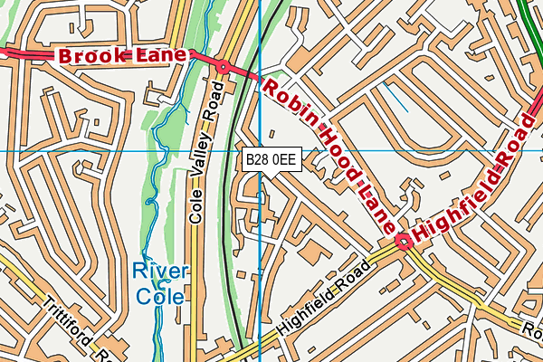 B28 0EE map - OS VectorMap District (Ordnance Survey)