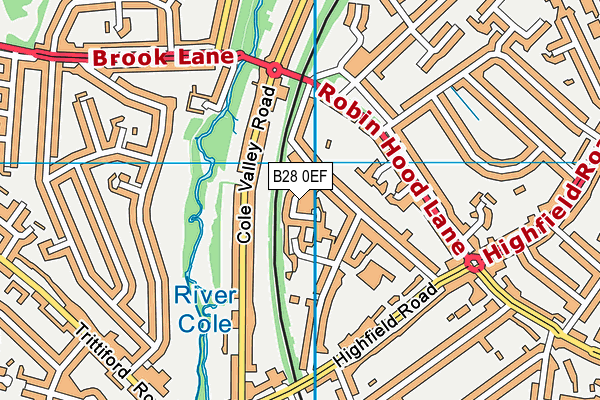 B28 0EF map - OS VectorMap District (Ordnance Survey)