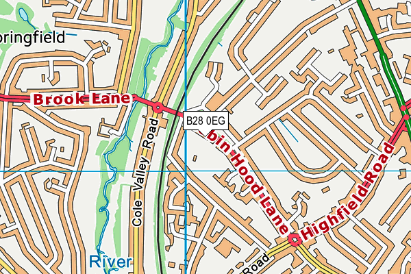 B28 0EG map - OS VectorMap District (Ordnance Survey)