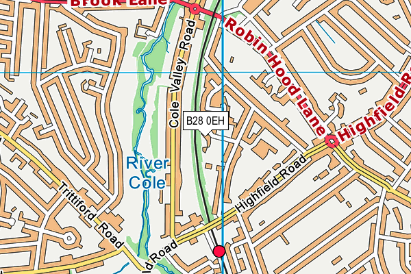 B28 0EH map - OS VectorMap District (Ordnance Survey)