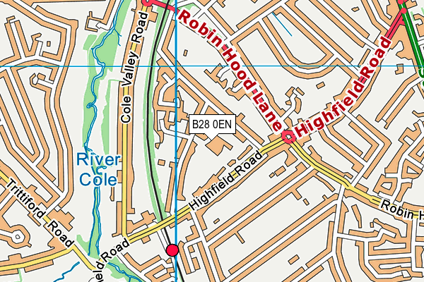 B28 0EN map - OS VectorMap District (Ordnance Survey)