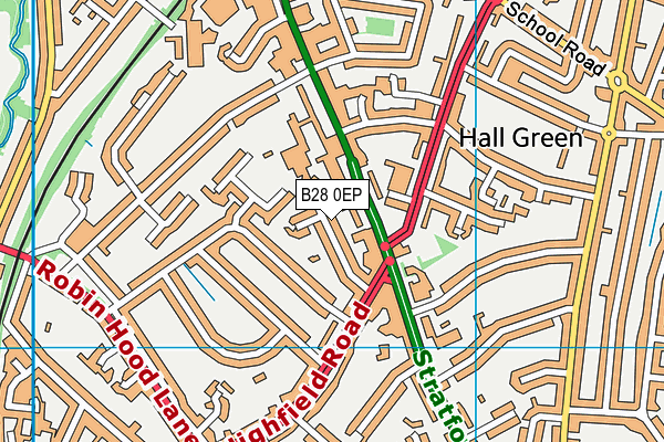 B28 0EP map - OS VectorMap District (Ordnance Survey)