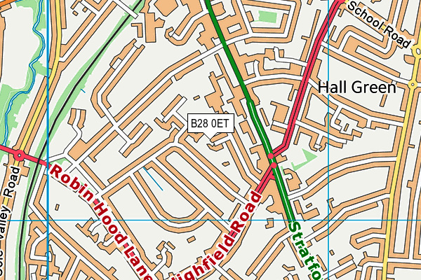 B28 0ET map - OS VectorMap District (Ordnance Survey)