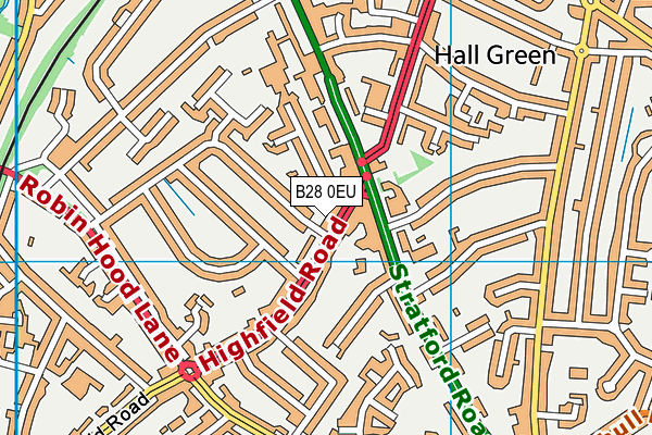 B28 0EU map - OS VectorMap District (Ordnance Survey)