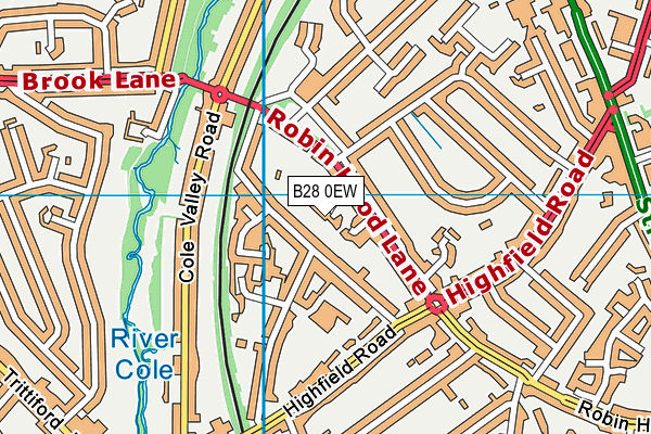 B28 0EW map - OS VectorMap District (Ordnance Survey)