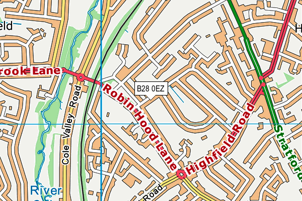 B28 0EZ map - OS VectorMap District (Ordnance Survey)