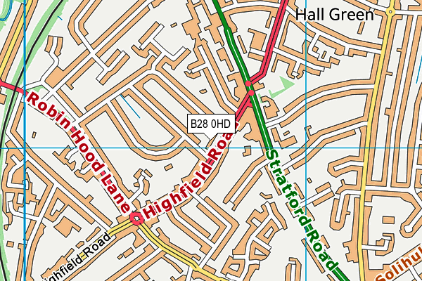 B28 0HD map - OS VectorMap District (Ordnance Survey)