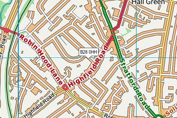 B28 0HH map - OS VectorMap District (Ordnance Survey)