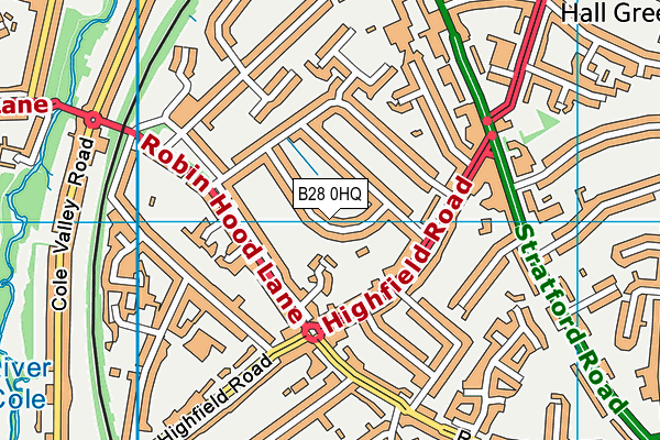 B28 0HQ map - OS VectorMap District (Ordnance Survey)