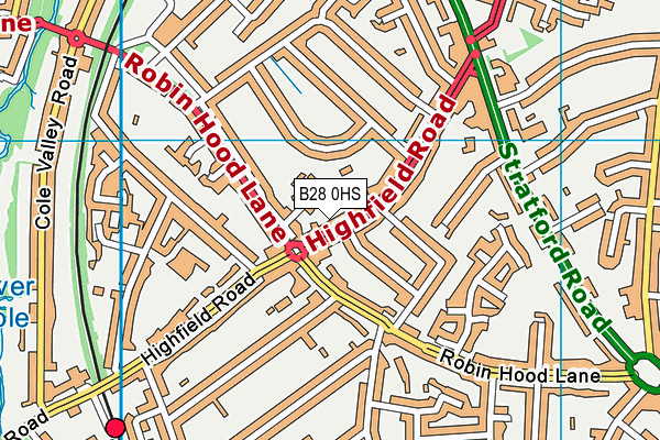 B28 0HS map - OS VectorMap District (Ordnance Survey)