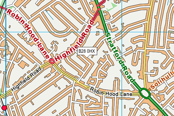 B28 0HX map - OS VectorMap District (Ordnance Survey)