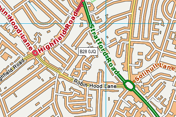 B28 0JQ map - OS VectorMap District (Ordnance Survey)