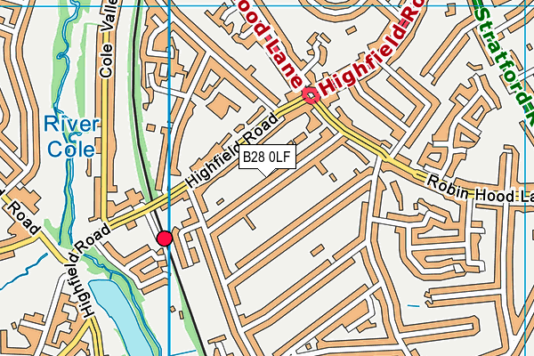 B28 0LF map - OS VectorMap District (Ordnance Survey)