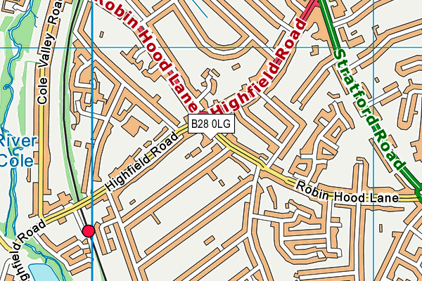 B28 0LG map - OS VectorMap District (Ordnance Survey)