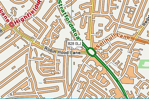 B28 0LJ map - OS VectorMap District (Ordnance Survey)