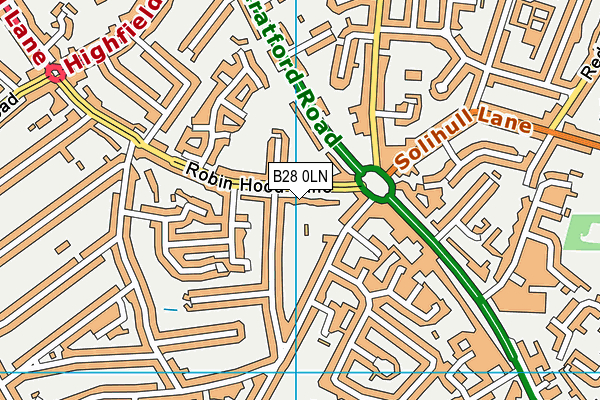 B28 0LN map - OS VectorMap District (Ordnance Survey)