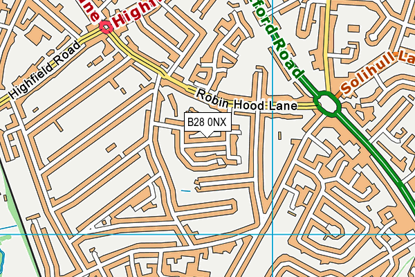 B28 0NX map - OS VectorMap District (Ordnance Survey)