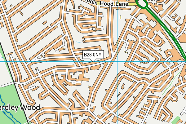 B28 0NY map - OS VectorMap District (Ordnance Survey)