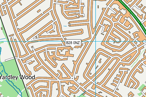 B28 0NZ map - OS VectorMap District (Ordnance Survey)